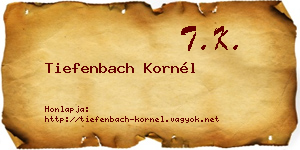 Tiefenbach Kornél névjegykártya